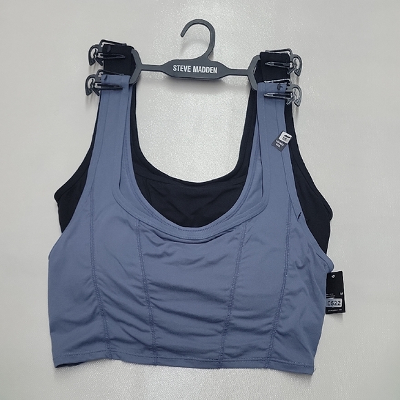 Steve Madden Other - Steve Madden Women's Blue and Black Sports Bras